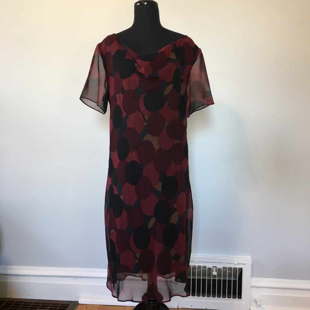 VTG 90s Positive Attitude Chiffon Dress, 14